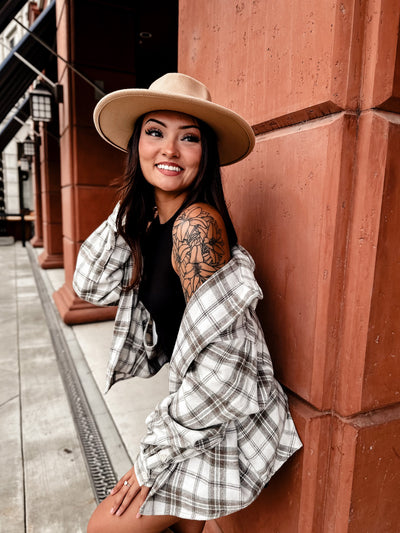 The Perfectly Plaid Ivory Shacket