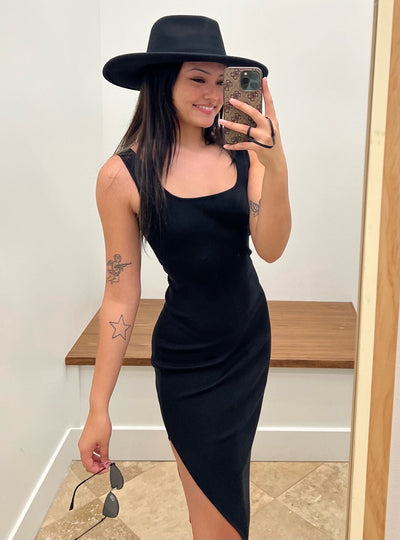The Hip To Be Square Bodycon Midi Dress