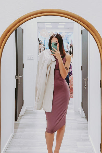 The Ariella Fitted Knit Sleeveless Midi Dress