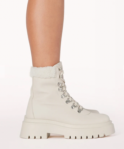 The Ferria Cream Sherling Boot by Billini