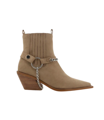 The Ellison Sand Suede Ankle Boots by Billini