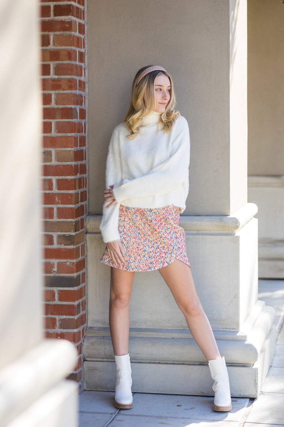 The Elle Woods Multi Color Tweed Mini Skirt