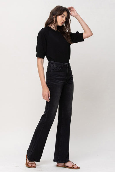The Sun Affair Black High Rise Flare Jeans