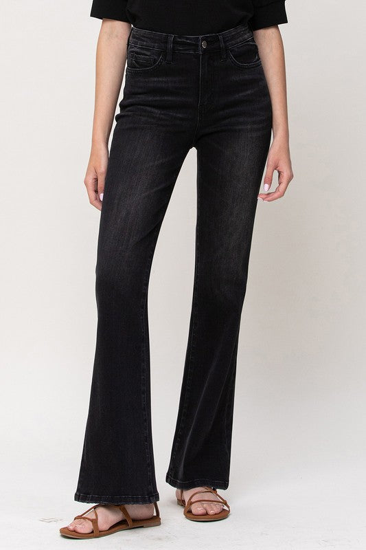 The Sun Affair Black High Rise Flare Jeans