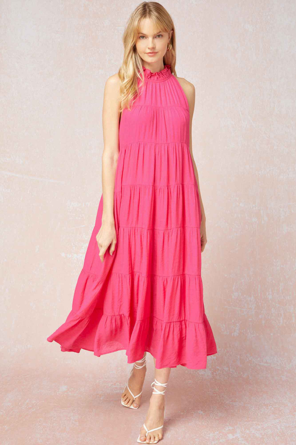 The Wendy Sleeveless Tiered Maxi Dress