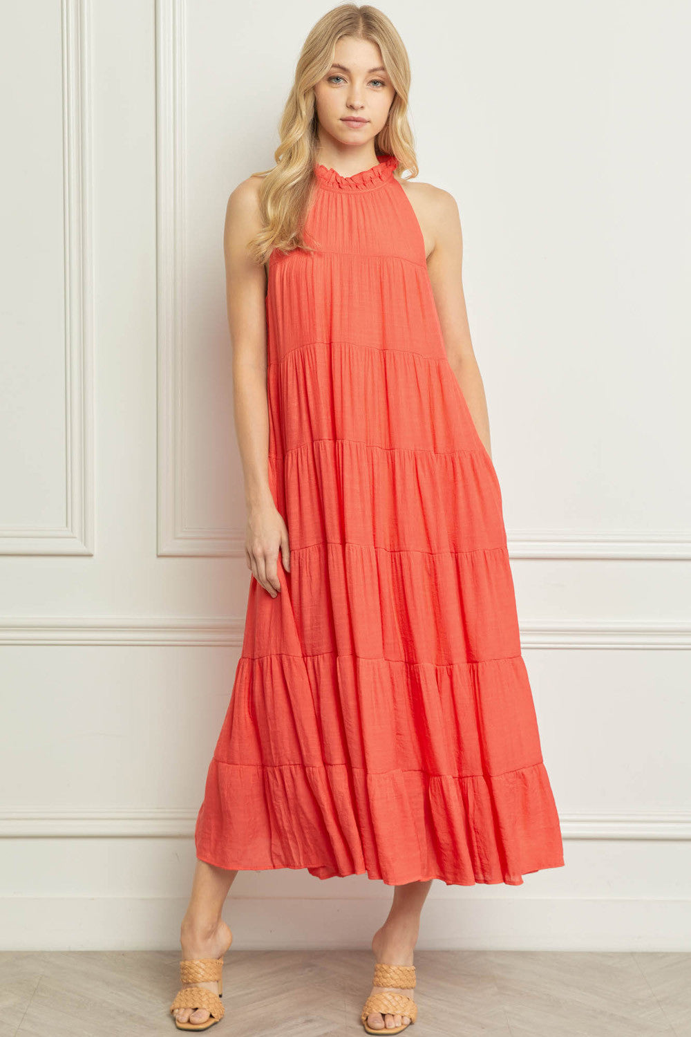 The Wendy Sleeveless Tiered Maxi Dress