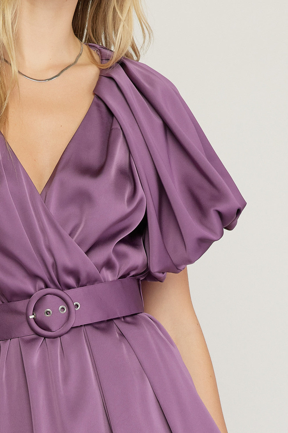 The All Eyes On You Satin Wrap Dress
